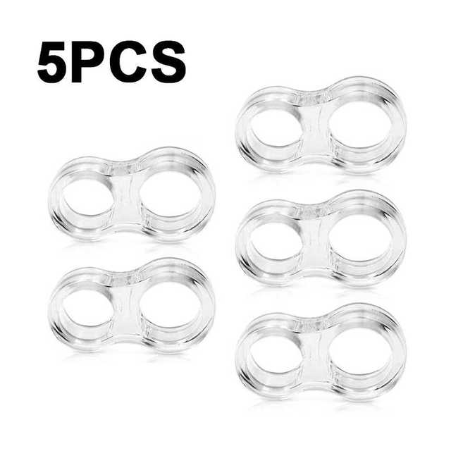 5pcs Silicone Door Handle Stopper Transparent PVC Knob Buffer Protection Wall Shock Absorber for Home Kitchen Bedroom