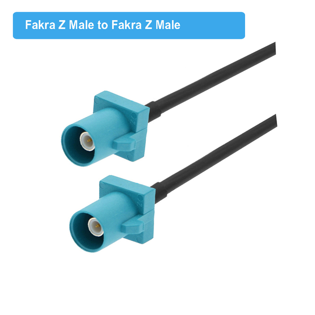 Universal Fakra Z Male/Female RAL5021 Neutral Coding RG174 Cable Auto Navigation GPS Antenna Extension RF Coaxial Pigtail