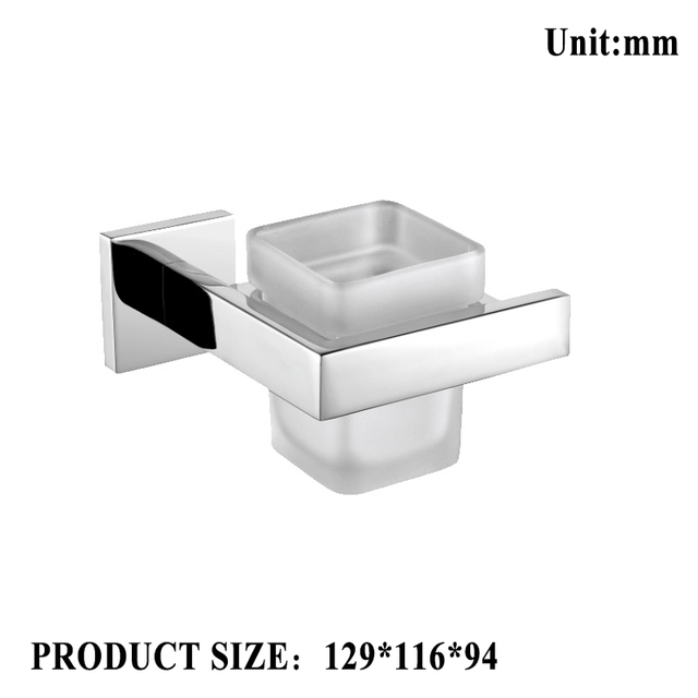 Chrome Polished Double Towel Bars Bathroom Towel Hanger Stainless Steel Bathroom Accessories Soap Dish Toilet Brush Holder