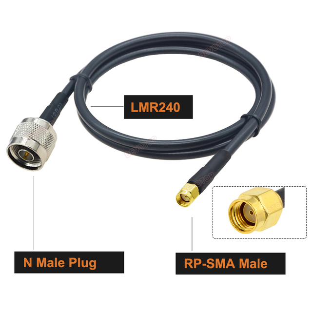 LMR240 Pigtail N Female to SMA Male Plug RF Adapter 50ohm 50-4 RF Coaxial Cable Jumper 4G 5G LTE Extension Cord 50cm~50m