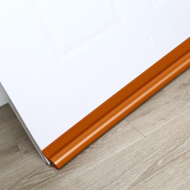 Heavy Duty Single Sided PU Leather Door Sweep for Door Bottom Seal Dust Noise Insulation Weather Stripping Draft Guard