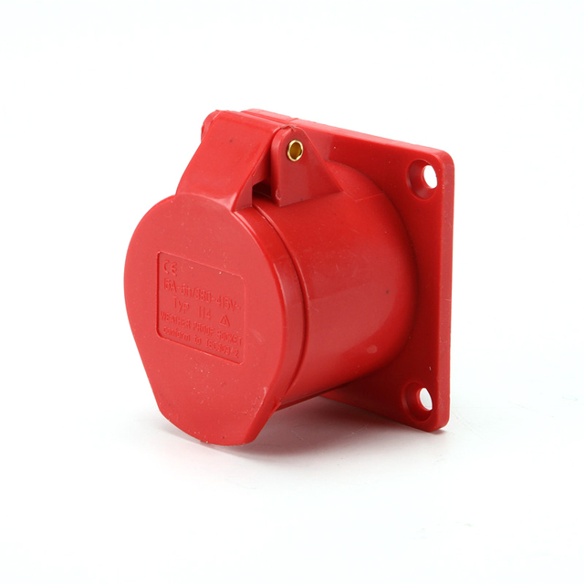 32A 4 Pin 3P+E IP44 380-415V Electrical Connector Power Waterproof Dustproof Industrial Male And Female Plug Socket