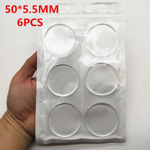 6pcs white door stopper wall protector adhesive transparent self silicone door handle bumper-proof plug muffler non-slip