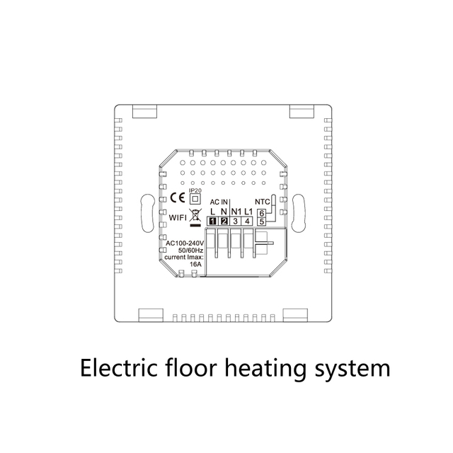 Wifi Smart Thermostat Temperature Controller For Gas Boiler Electric Underfloor Heating Humidity Display Works With Alexa