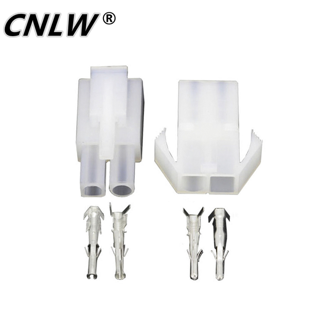 100 sets 2 Pin/Way L6.2-2P Plug Connector Male and Female Air Docking Connector 6.2mm Pitch Electrical Connector