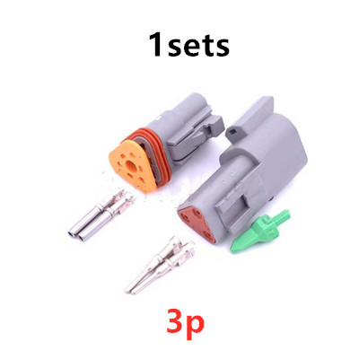 1 set German DT06 DT04 Car Connectors Waterproof Male and Female Butt Plug 2 3 4 6 8 12 Pins 22-16AWG