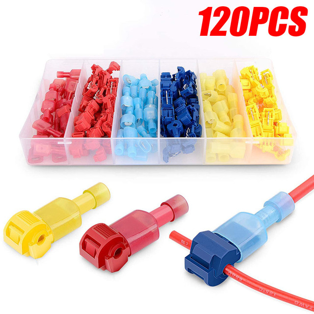 480PCS T-Tap Electric Quick Snap Splice Connector Electrical Cable Connectors Waterproof Lock Wire Terminal Crimp Wire Connector