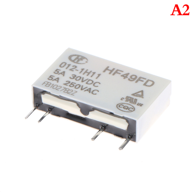 General Purpose Voltage Relay HF49FD-005-1H12 005-1H12 HF49FD DC5V 1H12 4PIN 5A 20x5x12.5mm