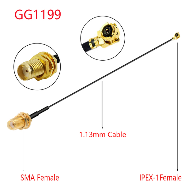 10pcs IPEX Cable SMA Female to uFL/u.FL/IPX/IPEX-1 IPEX 1 Male Plug WiFi Antenna RF Cable RG1.13 /0.81 Pigtail Extension Cable