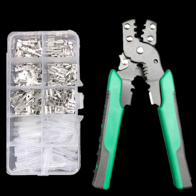 180pcs + pliers 2.8/4.8/6.3mm, electrical connector, butt crimping terminal, female and male wire and cable splicing terminal