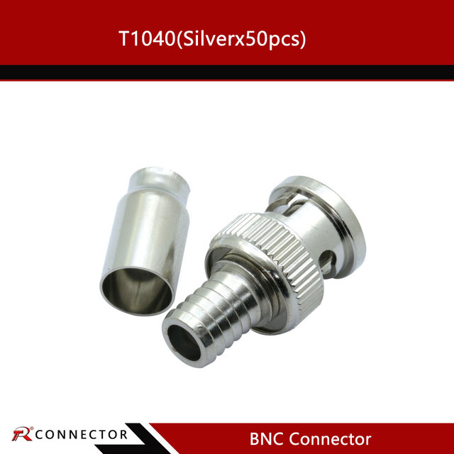 F to BNC Connector RF Adapter BNC Male Plug to F Female Jack Coax Adapter Connector for Camera Scanner 12/50/100pcs