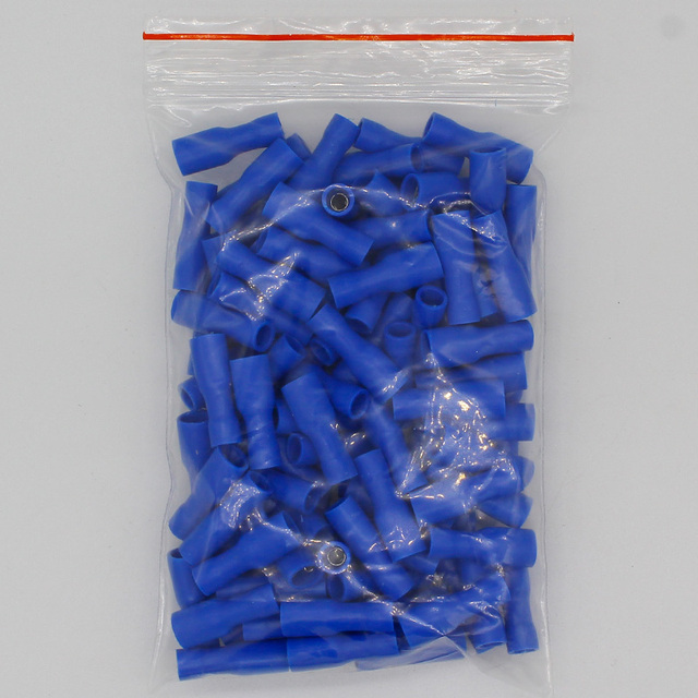 FDFD1.25-187 FDFD2-187 insulating Female Insulated Electrical Crimp Terminal Connectors 100PCS/Pack Cable Wire Connector FDFD