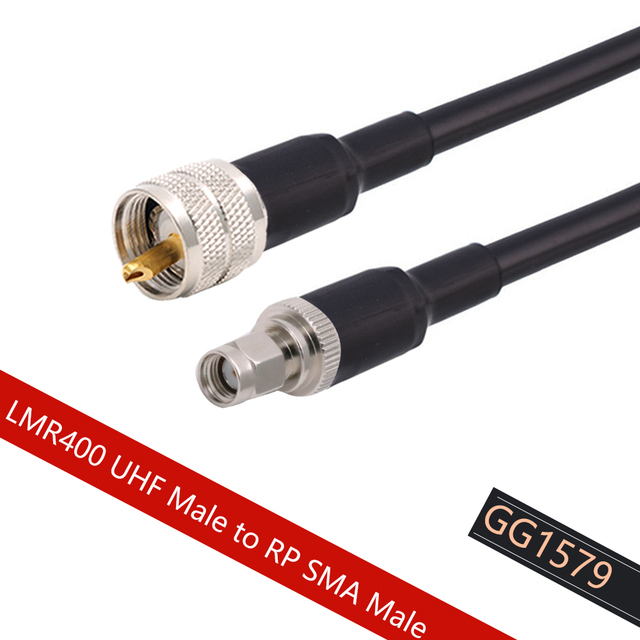 SMA Male to UHF Male PL259 Plug LMR400 Cable 50 Ohm Low Loss RF Coaxial Pigtail WiFi Radio Antenna Extension Jumper Cord