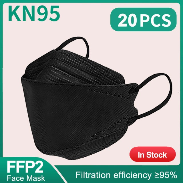 Korean KN95 Masks Morandi Masque FFP 2 Mascherine FFP2 Adult Black Mascarillas FPP2 ffp2fan Gray 4 Layers Protective Face Mask