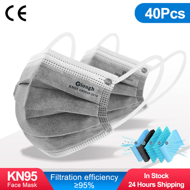 10-100pcs KN95 Certification Masks 5 Layers CE FFP2 Disposable Face Mask Activated Carbon Filter KN 95 Mascarillas FPP2 FFP2mask
