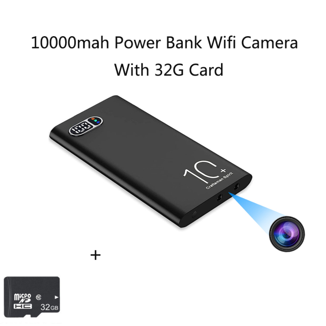 10000mah Outdoors Portable Power Bank Wifi Camera HD 1080P Wireless IP Camera Real-time Live Streaming Video& Audio Recording