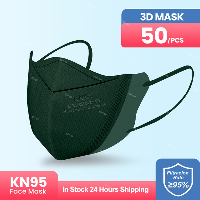 Elough Mask FFP2 CE Certificated 3D Protective Kn95 Face Mask Dust-proof PM2.5 Respirator Filtration Respirator KN 95 Mask