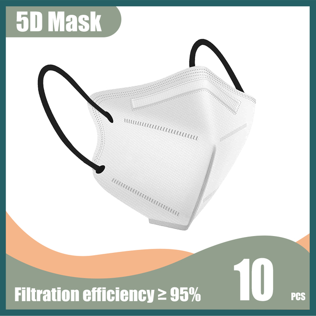 5D face mask KN95 health mask FFP2 ce approved fp2 masks kn 95 black mascara mask ffp3