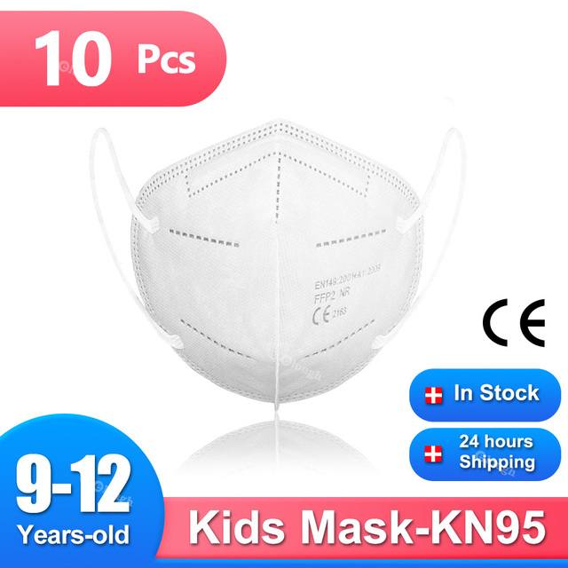 KN95 Mask Mascarillas fpp2 niños 9 a 12 años Respirator Protective CE ffp2 Mask Kids Face Mask Masken ffp 2 approved