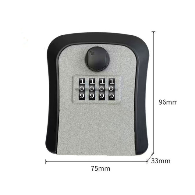 Wall Mounted Key Safe Weatherproof No. 4 Combination Key Storage Box Locks Indoor & Outdoor Password Key Box Key Box Locks