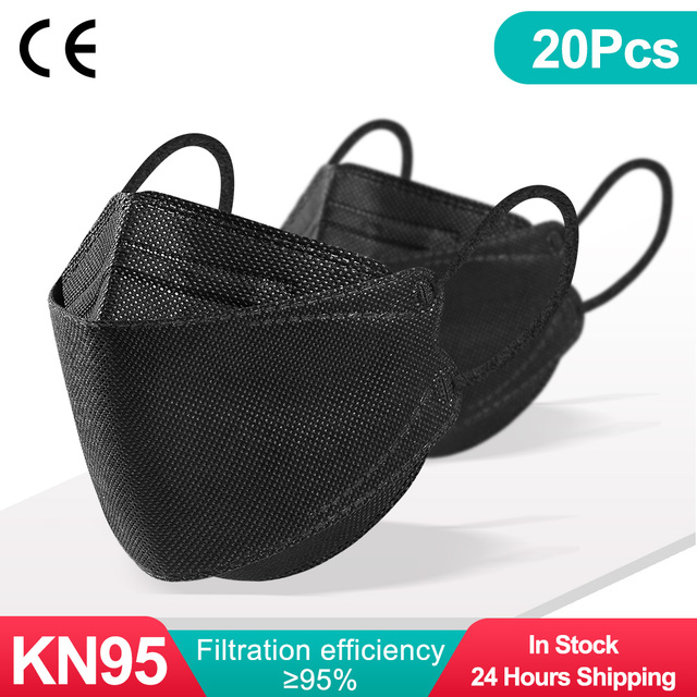 10-200pcs Korean KN95 Maske KF94MASK 4 Ply Reusable White FPP2 Masks Black Face Mask FFP2MASK FFP2 Mascarillas KN95 Mask Noir