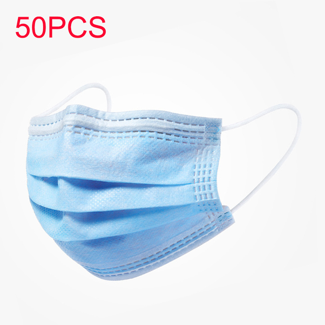 3-layer protective face mask with anti-dust filter for adults disposable