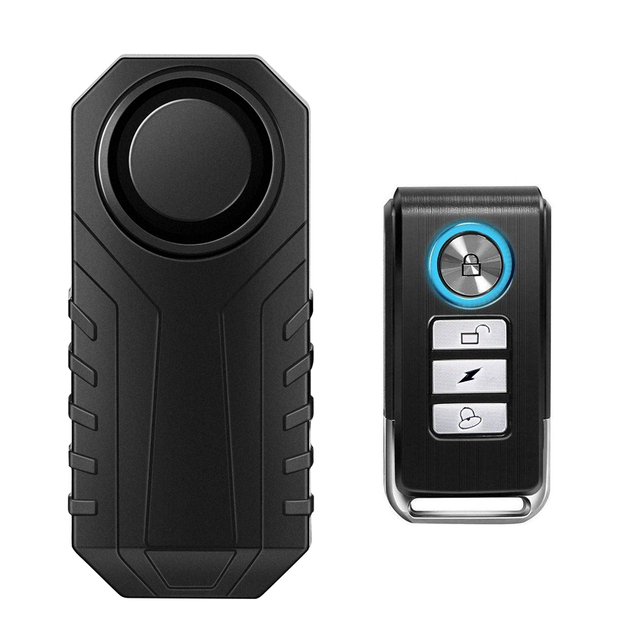 Awapow Anti-theft Bicycle Alarm 113dB Vibration Remote Control Waterproof Alarm With Fixed Clip Motorcycle Safety System