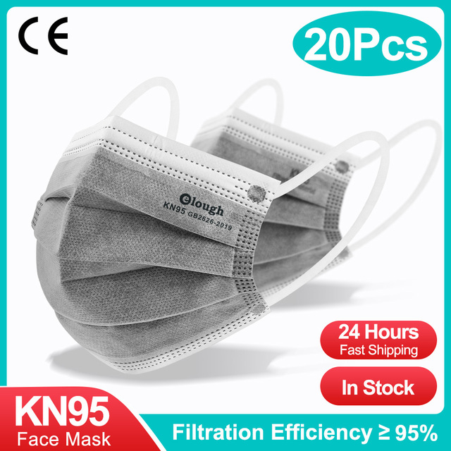 FFP2 Mascarillas fpp2 Respirator Face Mask Gray Disposable Activated Carbon KN95 Reusable Masks Fast Delivery