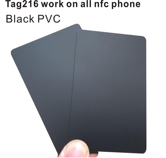 50pcs 13.56MHZ rfid blank black card/label/for phone tag NFC 203/213 compatible chip