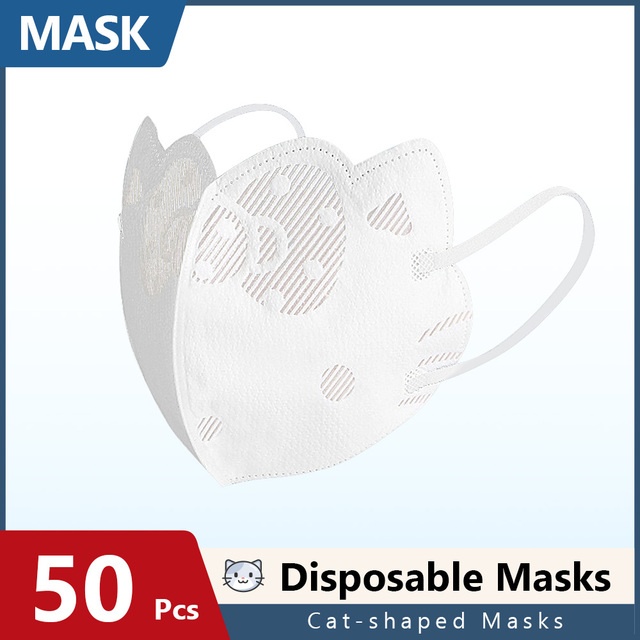 mascarillas face mask white mascara descartavel cute cartoon mascarilla Disposable 3D hygienic MASK cat shaped masks women lady