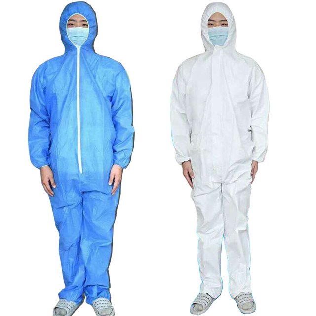 Reusable protective suit coverall solid material suit safety cover labor protection suit anti spit liquid splash protection clothing