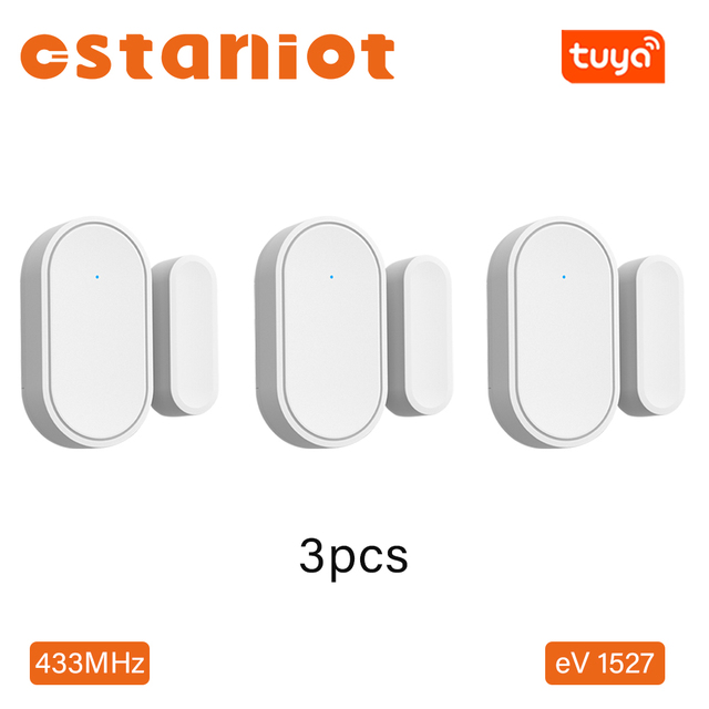 Ostaniot Tuya 433Mhz Automatic Home Alarm System Smart Wireless Sensor Door and Window Detector Door Open/Close Code