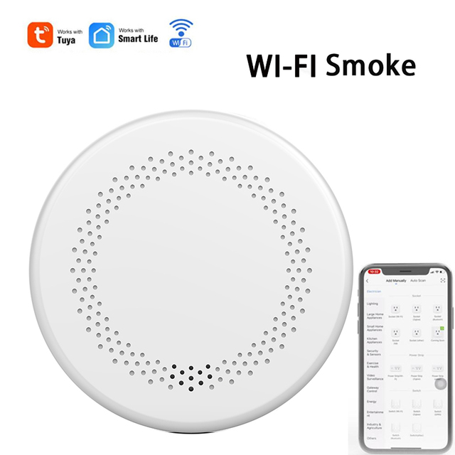 Home Security Products Personal Alarm 6pcs-kit Wifi Smoke Gas Detector Thermometer Motion Monitoring Door Friction Sensor