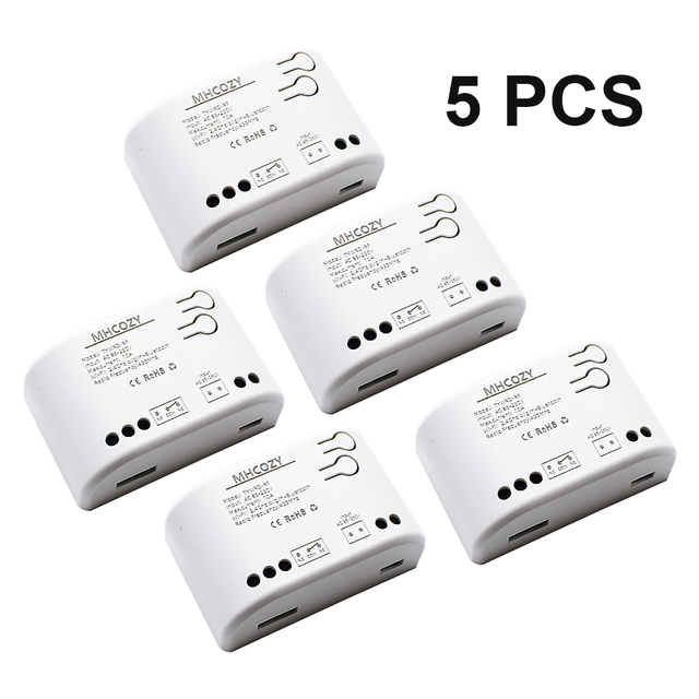 5pcs Smart Garage Door Opener Wireless Auto Open WIFI Relay Controller RF433MHz Tuya APP Remote Control Alexa Google Home