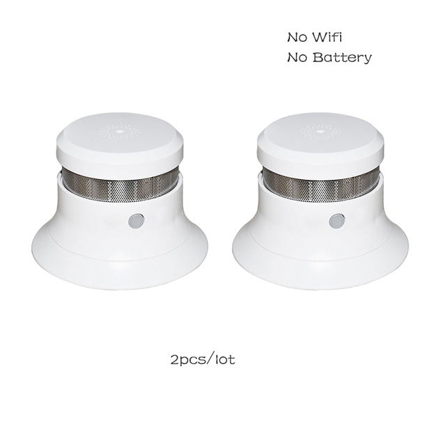 Zigbee smoke fire alarm protection detector tuya smart home security built in beep battery powered for easy replacement