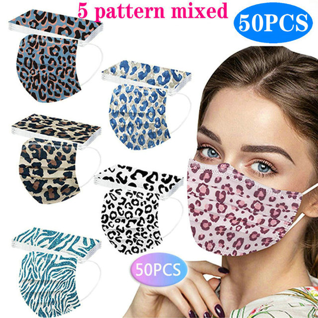 Adult 3 Layer Face Mask Disposable Fashion Butterfly Flower Printed Women Mouth Mascherine Mascarilla Masque