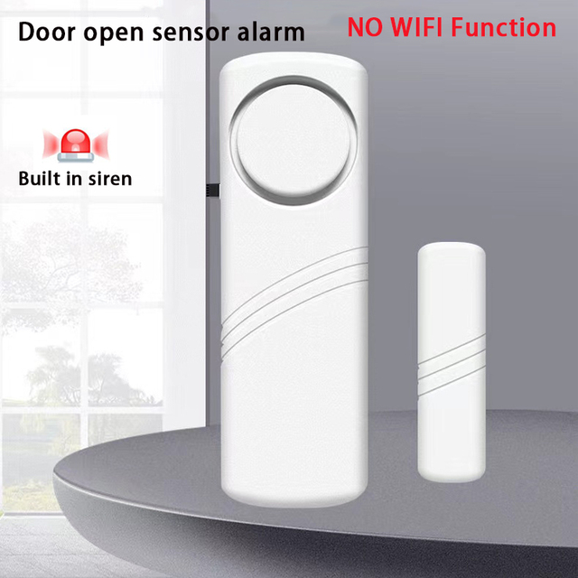 Smart Home Door Switch Magnetic Sensor Window Detector Compatible with Alexa Tuya APP Remote Control and Alerts