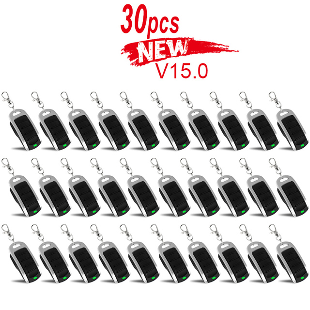 30pcs for 433.92mhz 868.35MHz 315MHz remote control fixed code rolling code garage door gate opener for barrier