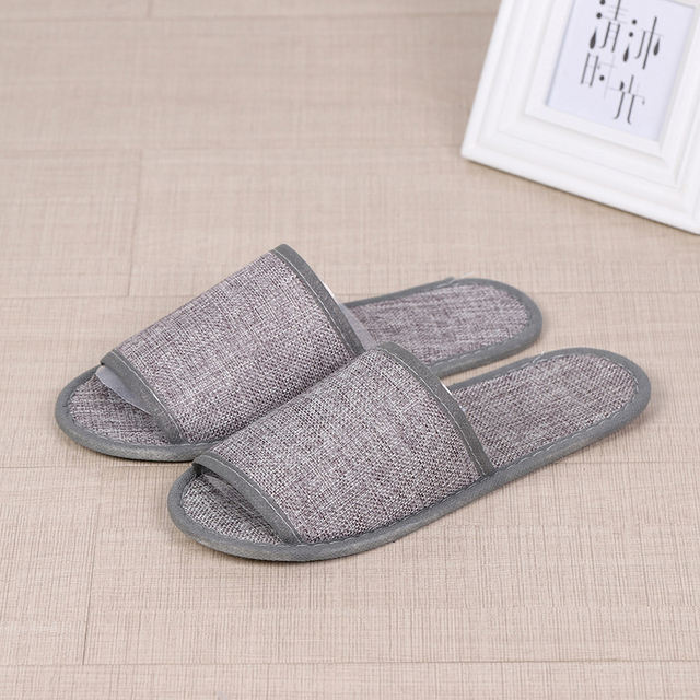 Thick linen disposable slippers, comfortable and breathable shoes, for home, hotel, hospital, summer necessities