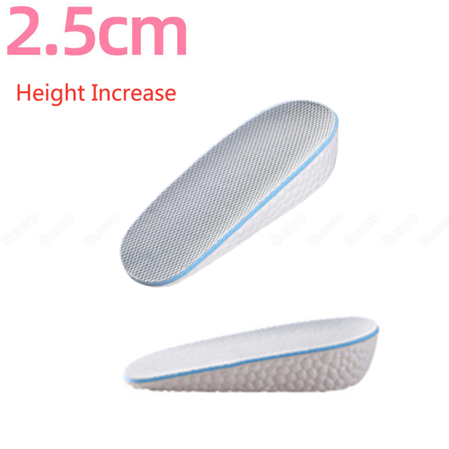 Memory Foam Height Increase Insoles For Men Women Shoes Insert Sneakers Heel Lift Mold EVA Material Increase Insole