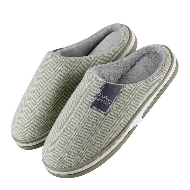 Women Slippers Winter Warm Home Home Soft Non-slip Slippers Men Plush Shoes Thick-soled Warm Plush Slippers Bedroom Fur Slides