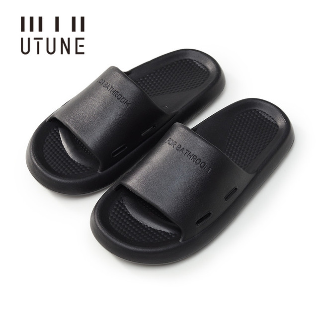 UTUNE Men Slippers Bathroom Four Seasons Comfortable Anti-slip Indoor Women Summer Shoes Bath Couple Home Slippers Fashion