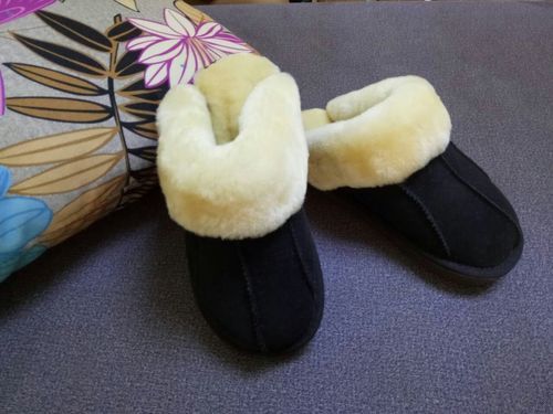 Australian natural sheep fur in one male and female thick warm home anti-slip anti-odor unisex winter sandals real fur