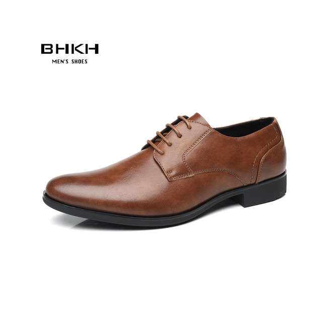 BHKH 2022 Mens Formal Dress Shoes Spring Autumn Lace Up Men Wedding Shoes Smart Business Office Work For Men Shoes