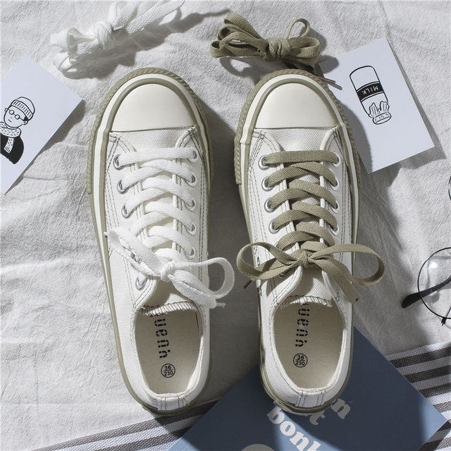 2022 Spring Basic Stylish Women Espadrilles Candy Color Students Outdoor Casual Canvas Sneakers White Concise Zapatillas Mujer