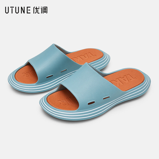 UTUNE Outside Slippers Men Summer Runway Shoes EVA Outdoor Women Slides Soft Thick Sole Non-slip Pool Beach Sandals Indoor Bathroom