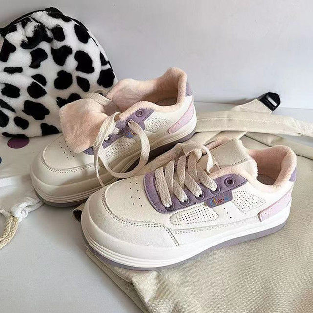 QWEEK 2021 Women Sneakers Kawaii Shoes Fashion Casual Flat Vulcanized Cute Harajuku Spring Sneakers Women Chunky