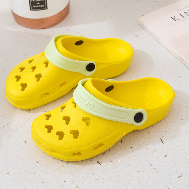 summer cave shoes women indoor home non-slip sandals lightweight eva hollow garden shoes breathable outdoor beach shoes