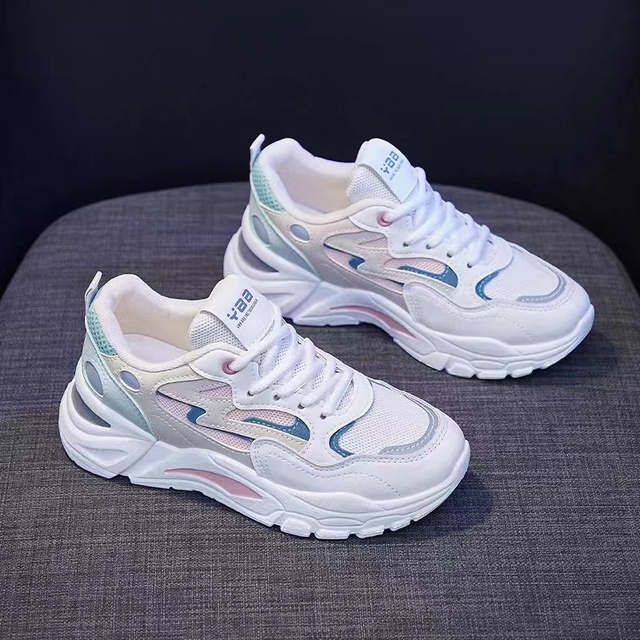 Autumn Winter Platform Sneakers Women Casual Chunky Vulcanized Shoes 2021 Fashion White Black Breathable Walking Mesh Flat Shoes