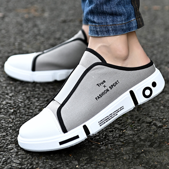 2021 summer new chef shoes for men canvas shoes breathable creativity lazy slippers men's shoes outdoor non-slip casual shoes